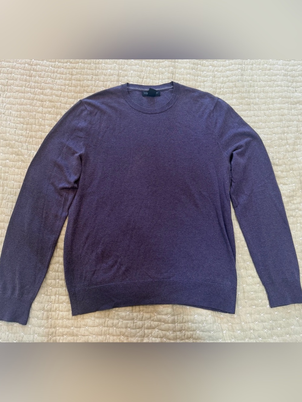 Banana Republic Luxury Blend Silk Cashmere Crewneck Sweater Purple Small